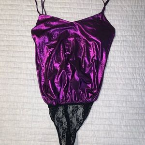 Free People metallic body suit